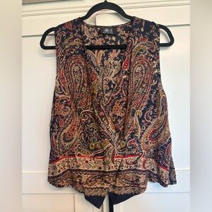 Vintage Western Boho Paisley Tapestry Lana Lee Vest